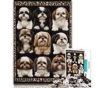 1000 Piece Jigsaw Puzzles for Adults & Teens Poodle Collage,Challenging Game for Is Ideal As A Gift for The Whole Family (75x50cm)