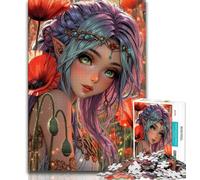 1000 Piece Jigsaw Puzzles for Adults & Teens Poppy Girl Teenager Puzzles,Learning Educational Toys Family Games Unique Birthday And Gifts (size 38x26cm)