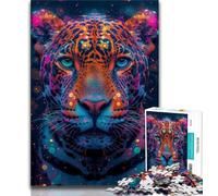 1000 Piece Jigsaw Puzzles for Adults & Teens Psychadelic Jaguar Puzzles for Teenagers,Perfect for Game Nights, Colorful Toy for Home Gift 75x50cm