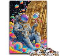 1000 Piece Jigsaw Puzzles for Adults & Teens Psychedelic Astronaut Educational Games Home Decoration Birthday Present, Gifts for Age 14+ 50x75cm