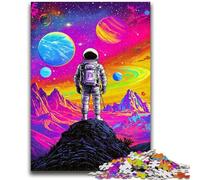 1000 Piece Jigsaw Puzzles for Adults & Teens Psychedelic Smoke Astronaut Educational Games DIY Toys for Is Ideal As A Gift for The Whole Family 50x75cm