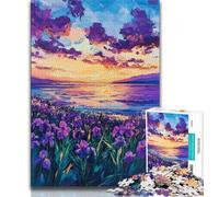 1000 Piece Jigsaw Puzzles for Adults & Teens Purple Night Sky,Challenging Game And Family Play with Fully Interlocking Randomly Shaped Pieces 75x50cm