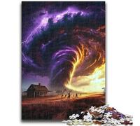 1000 Piece Jigsaw Puzzles for Adults & Teens Purple Tornado for And 14 Years And over Impossible Game Christmas Birthday Gift 26x38cm