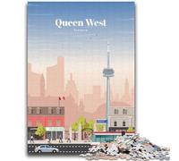 1000 Piece Jigsaw Puzzles for Adults & Teens Queen West in Toronto Suitable for Ages 14 And Up Family Games Deal As Gifts for The Whole Family (size 38x52cm)