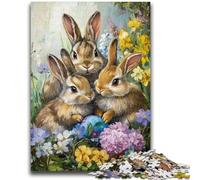 1000 Piece Jigsaw Puzzles for Adults & Teens Rabbits in The Garden Teenager Puzzles,Challenging Game for Is Ideal As A Gift for The Whole Family (38x26cm)
