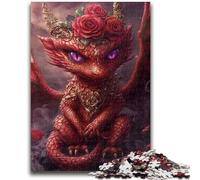 1000 Piece Jigsaw Puzzles for Adults & Teens Red Dragon Puzzles for Teenagers,Perfect for Game Nights, Colorful Toy for Home Gift (26x38cm)