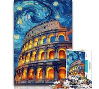 1000 Piece Jigsaw Puzzles for Adults & Teens Roman Colosseum at Night 1000 Piece Puzzle,Birthday Present, Gifts, Wall Art for Ages 14+ (size 75x50cm)