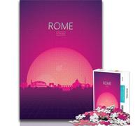 1000 Piece Jigsaw Puzzles for Adults & Teens Rome Italy,Stress Reliever Staycation Kill Time Enhance Love between Couples (75x50cm)