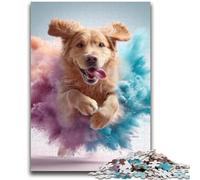 1000 Piece Jigsaw Puzzles for Adults & Teens Running Dog Puzzles for Adults,Learning Educational Toys Family Games Unique Birthday And Gifts (38x26cm)