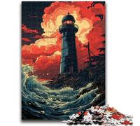 1000 Piece Jigsaw Puzzles for Adults & Teens Sea Lighthouse for Ages 14 And over Fun Games Fun Activities at Home, Birthday Gifts, Travel Gifts 38x26cm