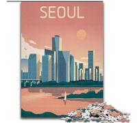 1000 Piece Jigsaw Puzzles for Adults & Teens Seoul Quiz Game for Is Ideal As A Gift for The Whole Family (50x75cm) 1000pcs