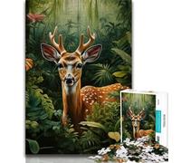 1000 Piece Jigsaw Puzzles for Adults & Teens Sika Deer 1000 Piece Jigsaw,Educational Stress Relief Toy Great Gifts And Toys (size 38x26cm)
