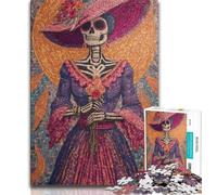 1000 Piece Jigsaw Puzzles for Adults & Teens Skeleton Art,Challenging Game Toys Wall Decoration Unique Birthday And Xmas Gifts (75x50cm)
