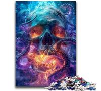 1000 Piece Jigsaw Puzzles for Adults & Teens Skeleton Octopus Puzzles for Adults,Learning Educational Toys Family Games Unique Birthday And Gifts (75x50cm)