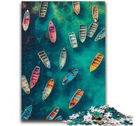 1000 Piece Jigsaw Puzzles for Adults & Teens Small Boat on The Sea for And 14 Years And over Impossible Game Christmas Birthday Gift 26x38cm