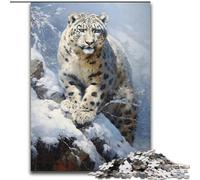 1000 Piece Jigsaw Puzzles for Adults & Teens Snow Leopard, Suitable for Ages 14 And Up Home Decor Deal As Gifts for The Whole Family 50x75cm