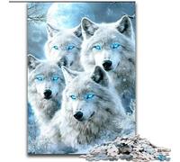1000 Piece Jigsaw Puzzles for Adults & Teens Snow Wolf, Educational Games Home Decoration Suitable for Desktop Decoration (Size 50x75cm)