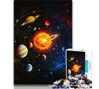 1000 Piece Jigsaw Puzzles for Adults & Teens Solar System Neon Puzzles for Teenagers,learning Educational for Is Ideal As A Gift for The Whole Family 38x26cm