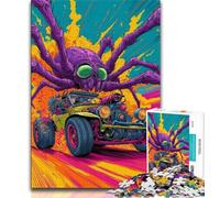 1000 Piece Jigsaw Puzzles for Adults & Teens Spider Racing 1000 Piece Puzzle,family Fun Games Is Ideal As A Gift for The Whole Family (size 75x50cm)