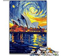 1000 Piece Jigsaw Puzzles for Adults & Teens Starry Night Van Gogh Staycation Kill Time with Matching Poster And Trivia Sheet (size 26x38cm)