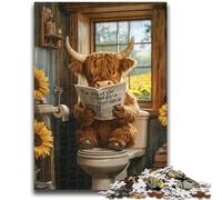1000 Piece Jigsaw Puzzles for Adults & Teens Sunflower Heights Cow for And 14 Years And over Impossible Game Christmas Birthday Gift 26x38cm