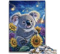 1000 Piece Jigsaw Puzzles for Adults & Teens Sunflower Koala Educational Games Home Decoration Birthday Present, Gifts for Age 14+ 50x75cm