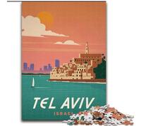1000 Piece Jigsaw Puzzles for Adults & Teens Tel Aviv Quiz Game for Is Ideal As A Gift for The Whole Family (50x75cm) 1000pcs