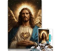 1000 Piece Jigsaw Puzzles for Adults & Teens The Cross of Jesus,Challenging Difficult with Fully Interlocking Randomly Shaped Pieces 38x26cm