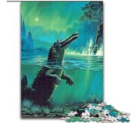 1000 Piece Jigsaw Puzzles for Adults & Teens There Are Crocodiles Under The Water, Suitable for People Aged 14 And Above Challenging To Complete But Fun And Humorous Great Gift (Size 50x75cm)