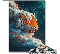 1000 Piece Jigsaw Puzzles for Adults & Teens Tiger Cloud Staycation Kill Time with Matching Poster And Trivia Sheet (size 26x38cm)