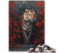 1000 Piece Jigsaw Puzzles for Adults & Teens Tiger Portrait 1000 Pieces for Adults,Decompressing Intellectual Educational Toy Perfect Decoration (38x26cm)
