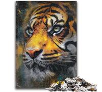1000 Piece Jigsaw Puzzles for Adults & Teens Tiger Portrait Puzzles for Adults,Learning Educational Toys Family Games Unique Birthday And Gifts (38x26cm)