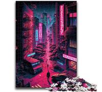 1000 Piece Jigsaw Puzzles for Adults & Teens Tokyo Neon Japanese Educational Stress Relief Toy Secret Santa Gifts for Age 14 50x75cm