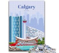 1000 Piece Jigsaw Puzzles for Adults & Teens Travel to Calgary for And 14 Years And over Impossible Game Christmas Birthday Gift (size 38x26cm)