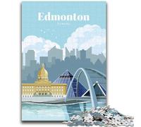 1000 Piece Jigsaw Puzzles for Adults & Teens Travel to Edmonton for And 14 Years And over Impossible Game Christmas Birthday Gift (size 50x75cm)