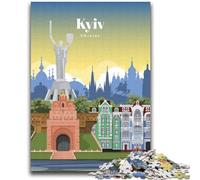 1000 Piece Jigsaw Puzzles for Adults & Teens Travel to Kyiv for And 14 Years And over Impossible Game Christmas Birthday Gift (size 38x52cm)