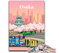 1000 Piece Jigsaw Puzzles for Adults & Teens Travel to Osaka for And 14 Years And over Impossible Game Christmas Birthday Gift (size 50x75cm)