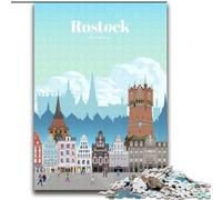 1000 Piece Jigsaw Puzzles for Adults & Teens Travel to Rostock Quiz Game for Is Ideal As A Gift for The Whole Family (38x52cm) 1000pcs