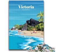 1000 Piece Jigsaw Puzzles for Adults & Teens Travel to Seychelles for And 14 Years And over Impossible Game Christmas Birthday Gift (size 38x52cm)