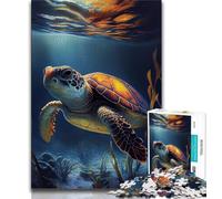 1000 Piece Jigsaw Puzzles for Adults & Teens Turtle Underwater 1000 Piece Puzzle,family Fun Games Is Ideal As A Gift for The Whole Family (size 75x50cm)