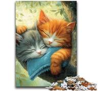 1000 Piece Jigsaw Puzzles for Adults & Teens Two Cats Suitable for Ages 14 And Up Family Games Deal As Gifts for The Whole Family 50x75cm