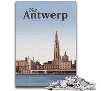 1000 Piece Jigsaw Puzzles for Adults & Teens Visit Antwerp for And 14 Years And over Impossible Game Christmas Birthday Gift (size 38x52cm)