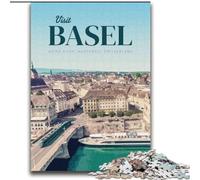 1000 Piece Jigsaw Puzzles for Adults & Teens Visit Basel Quiz Game for Is Ideal As A Gift for The Whole Family (38x52cm) 1000pcs