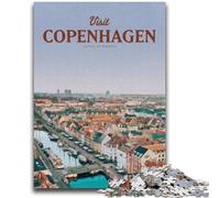 1000 Piece Jigsaw Puzzles for Adults & Teens Visit Copenhagen Educational Stress Relief Toy Secret Santa Gifts for Age 14 (size 38x26cm)