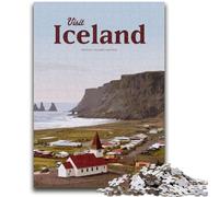 1000 Piece Jigsaw Puzzles for Adults & Teens Visit Iceland Educational Stress Relief Toy Secret Santa Gifts for Age 14 (size 38x26cm)