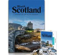 1000 Piece Jigsaw Puzzles for Adults & Teens Visit Scotland,Stress Reliever Staycation Kill Time Enhance Love between Couples (38x26cm)