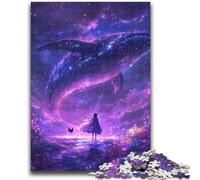 1000 Piece Jigsaw Puzzles for Adults & Teens Whales Under The Starry Sky Educational Stress Relief Toy Secret Santa Gifts for Age 14 50x75cm