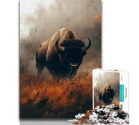 1000 Piece Jigsaw Puzzles for Adults & Teens Wild Buffalo,Challenging Game Toys Wall Decoration Unique Birthday And Xmas Gifts (75x50cm)