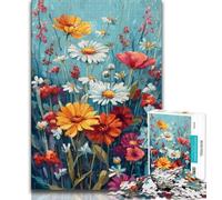 1000 Piece Jigsaw Puzzles for Adults & Teens Wildflower Summer,Challenging Game for Is Ideal As A Gift for The Whole Family (38x26cm)