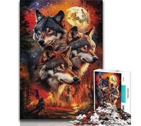1000 Piece Jigsaw Puzzles for Adults & Teens Wolf Pack,Challenging Game for Is Ideal As A Gift for The Whole Family (38x26cm)